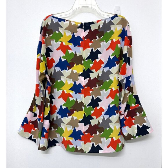 Akris Kinderstern Star Silk Top Rainbow Blouse Oversized Imi Knoebel Geo 12 - Picture 7 of 12